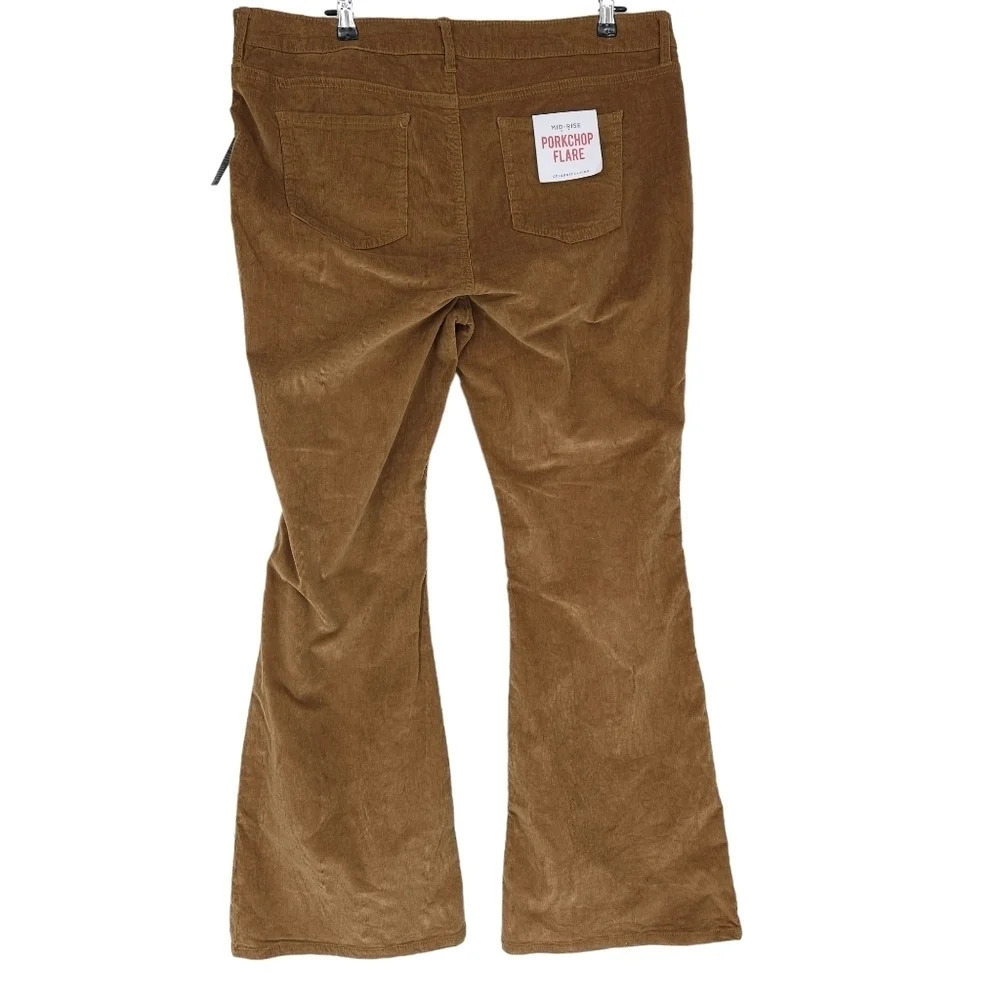 Celebrity Pink Porkchop Flare Corduroy Pants Camel Brown Mid Rise 21 / 35 - Picture 3 of 8